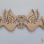 Výrez - 2x holubica+Srdiečko