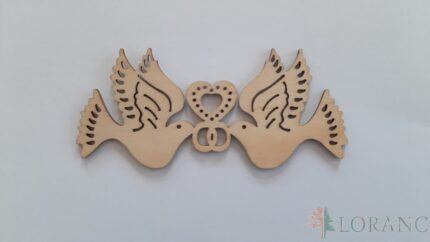 Výrez - 2x holubica+Srdiečko