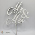 Zápich na tortu/ Mr & Mrs 02 /biela/