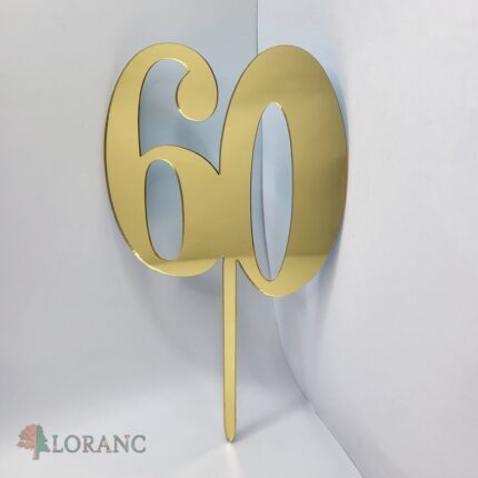 pl.zápich na tortu - číslo 60 /zlatá/