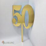 pl.zápich na tortu - číslo 50 /zlatá/