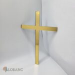 Dekorácia na tortu/zápich – pl. krížik zlatý XXL