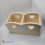 Box na perá - 2 komorový /srdiečko/ – Obrázok 2