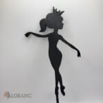 Zápich na tortu Baletka + korunka /čierna/