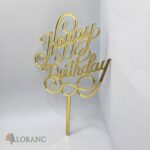 pl.zápich na tortu – Happy Birthday /Zlatá 04/