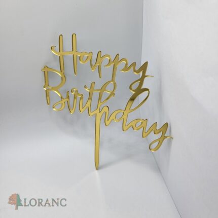 pl.zápich na tortu – Happy Birthday /Zlatá 07/