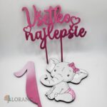 Dekorácia na tortu / magnetka Sloník 03 – Obrázok 2