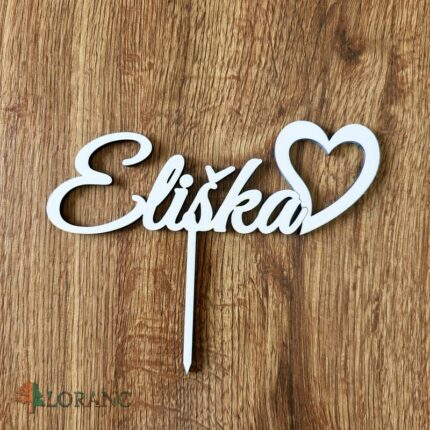 Zápich na tortu – Eliška + srdiečko