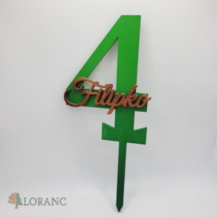 Zápich na objednávku - veľké číslo + meno