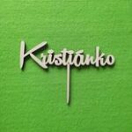 Drevený zápich na tortu s menom Kristiánko