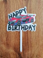 pl. zápich na tortu – Happy Birthday + Auto 02