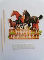 Pap. zápich - Happy Birthday - Koníky – Obrázok 2
