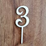 Zápich na tortu - číslo 3 FRENCH