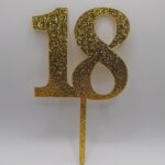 pl.zápich - číslo 18 /zlatý s trblietkami/
