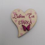Magnetka - Srdiečko Ľúbim ťa STARKÁ / motýľ