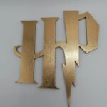 dekorácia na tortu/nápis - HARRY POTTER /zlatý