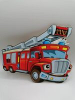 dekorácia na tortu/magnetka - Požiarnicke auto 01