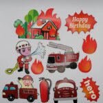 pap. zápich na tortu Požiarníci /Happy Birthday/