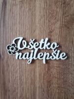 Nápis na tortu - Všetko najlepšie / kvietok