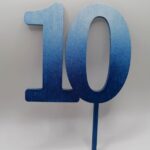 Zápich na tortu číslo 10 /10/old/tm.modrá