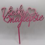 Všetko najlepšie 2x srdiečko - 02 /ružová/