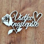 Nápis na tortu - Všetko najlepšie ruža 01