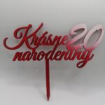 Zápich - Krásne narodeniny 20 /červený