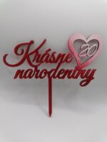Zápich - Krásne narodeniny 20 /červený – Obrázok 2