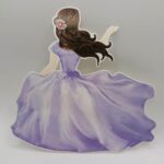 Zápich - Dievča /fialové šaty/