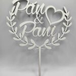 Zápich Pán & Pani + vavrín /biela/