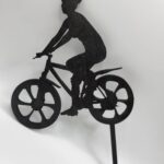 zápich na tortu - Cyklistka - bicykel 01 /čierna/