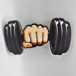 Dekorácia na tortu/magnetka -Fitnes -činka v ruke 01