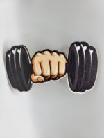 Dekorácia na tortu/magnetka -Fitnes -činka v ruke 01