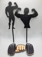 Dekorácia na tortu/magnetka -Fitnes -činka v ruke 01 – Obrázok 5