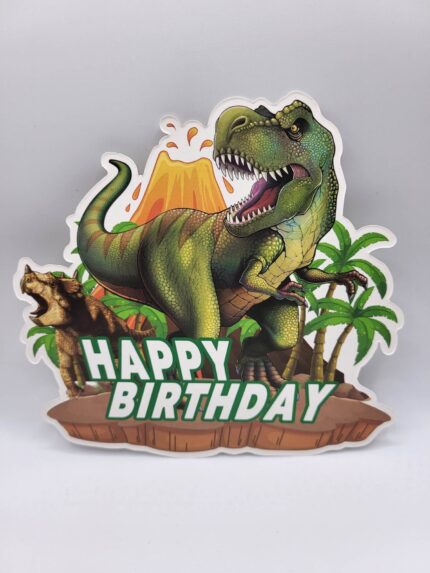 pap. zápich na tortu Happy Birthday - Dinosaurus 01