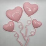 Srdiečko ružové /plastové/SADA