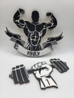 Dekorácia na tortu/magnetka -Fitnes -činka v ruke 01 – Obrázok 7