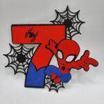 Pap.zápich na tortu - číslo 7. Spiderman