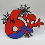 Pap.zápich na tortu- číslo 6. Spiderman
