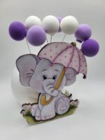 dekorácia na tortu/Balóniky 01 /biela-fialová/ – Obrázok 3