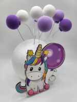 dekorácia na tortu/Balóniky 01 /biela-fialová/ – Obrázok 4