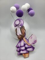 dekorácia na tortu/Balóniky 01 /biela-fialová/ – Obrázok 5