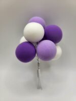dekorácia na tortu/Balóniky 01 /biela-fialová/
