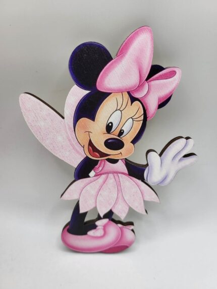 Dekorácia na tortu/magnetka Minnie s krídlami /ružová/