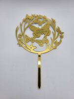 pl.zápich na tortu - Happy Birthday - Motýle 01 /zlatý/