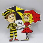 Dekor.na tortu/magnetka Smejko a Tanculienka /02/