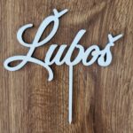 Drevený zápich na tortu s menom Ľuboš