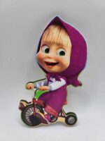 dekorácia na tortu/magnetka Máša a medveď -Máša + trojkolka 03 – Obrázok 3