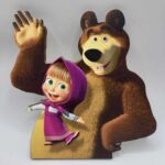 dekorácia na tortu/magnetka Máša a medveď 01