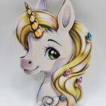 Dekorácia na tortu/magnetka Jednorožec 02 /13/